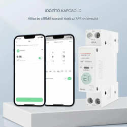 1-63A 1P 1P+N Wifi Intelligens Megszakító Idő Relé Kapcsoló A Tuya Smart /Ewelink