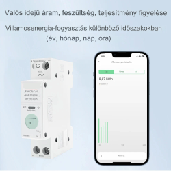 1-63A 1P 1P+N Wifi Intelligens Megszakító Idő Relé Kapcsoló A Tuya Smart /Ewelink