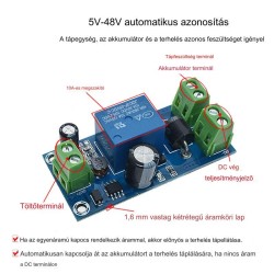 YX850 - Feszültség kimaradás érzékelő, átkapcsoló modul, 5-48V DC