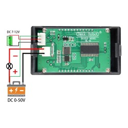 Ampermérő Wattmérő Monitor DC 0-100V 10A 1000W