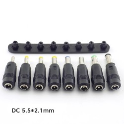USB DC 5V–12V átalakító kábel + csatlakozófejek