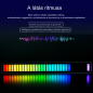 32 LED RGB Zenei Ritmusérzékelő Fénycsík Asztali Tartóval és Újratölthető Akkumulátorral 32 LED RGB Zenei Ritmusérzékelő Fénycsík Asztali Tartóval és Újratölthető Akkumulátorral