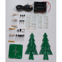 3D Karácsonyfa LED DIY Készlet 7 Színű Villogó LED