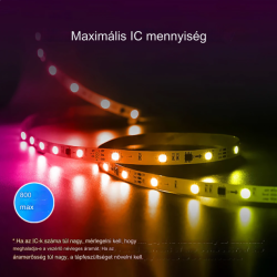 ESP01S - WS2812 DRGB LED vezérlőmodul WIFI-s, USB C, 5V