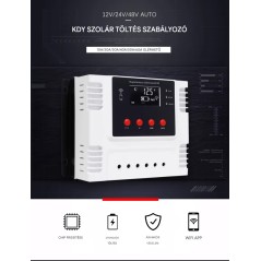 Wi-Fi-s Napelem Töltésvezérlő 12V/24V/48V – Maximális 60A, PWM Szabályzó, Távfelügyelet Android Appal | SmartElektronika.hu
