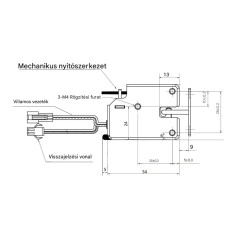 Mini elektromos zár – 5V, 4 kábeles