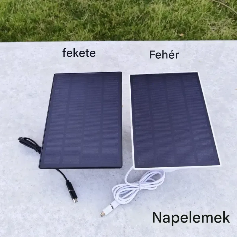 Napelemes töltőkészlet kültéri biztonsági kamerákhoz és ventilátorokhoz – Type-C és USB interfész | SmartElektronika.hu