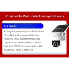 Napelemes 4G IP Kamera – Forgatható, Wifis, Ajándék SD kártya | SmartElektronika.hu