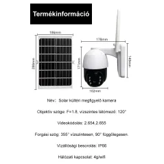 Napelemes 4G IP Kamera – Forgatható, Wifis, Ajándék SD kártya | SmartElektronika.hu